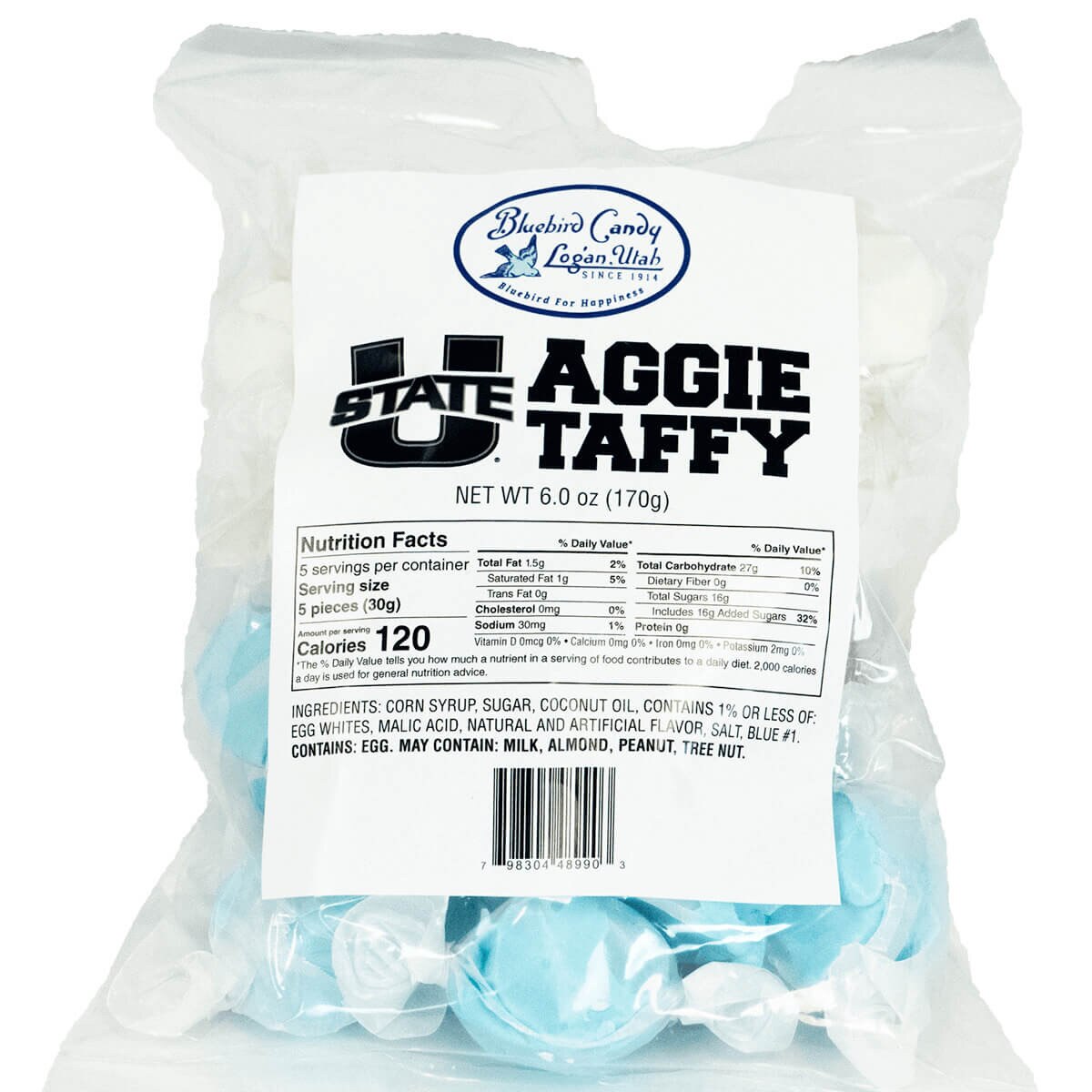 utah state bluebird candy aggie saltwater taffy